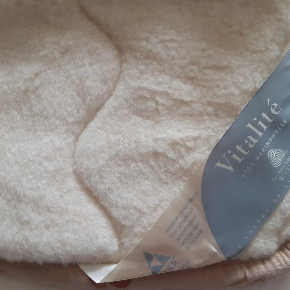 Pure Luxury Merino wool mattress topper kosher (quilted, ivory) 38